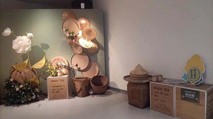 東方花茶廳擺拍道具及斗笠