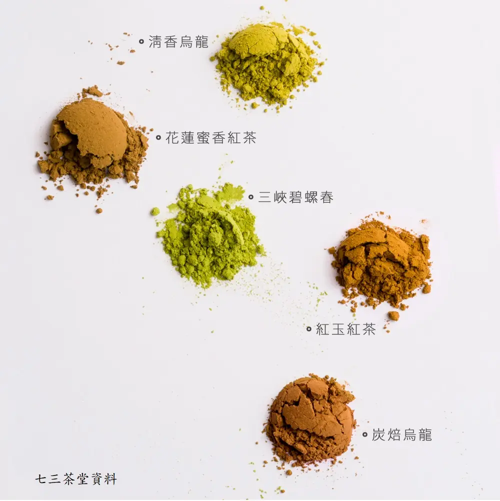 七三茶堂台灣茶粉色彩圖