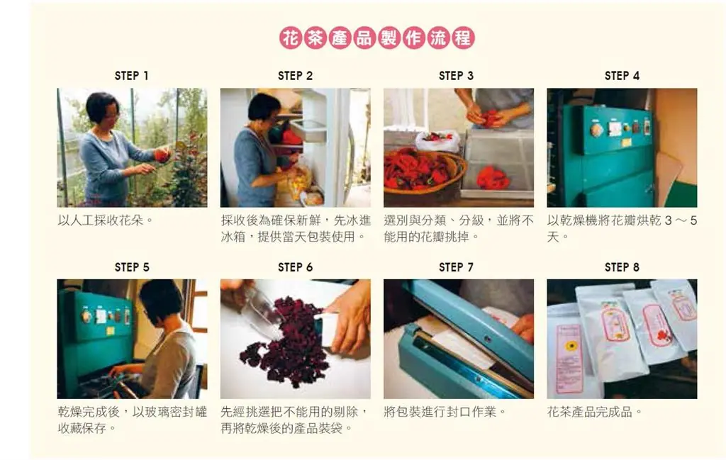 玫瑰花草茶製作流程